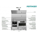 Cuisinière à bois mixte Pertinger Okoalpin 70BU+75 8kW