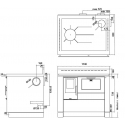 Cuisinière à bois Pertinger Professionnelle 1100