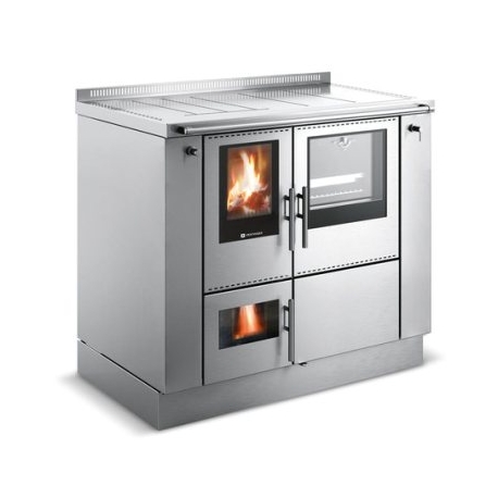 CUISINIERE A BOIS BOUILLEUR PERTINGER A TIRAGE INVERSE 100 - 15 kW
